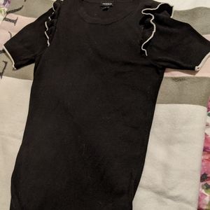 Ruffle sleeve sweater